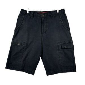 Vintage‎ Y2K Air Jordan Black Cargo Shorts Embroidered Logo Men's Size 32